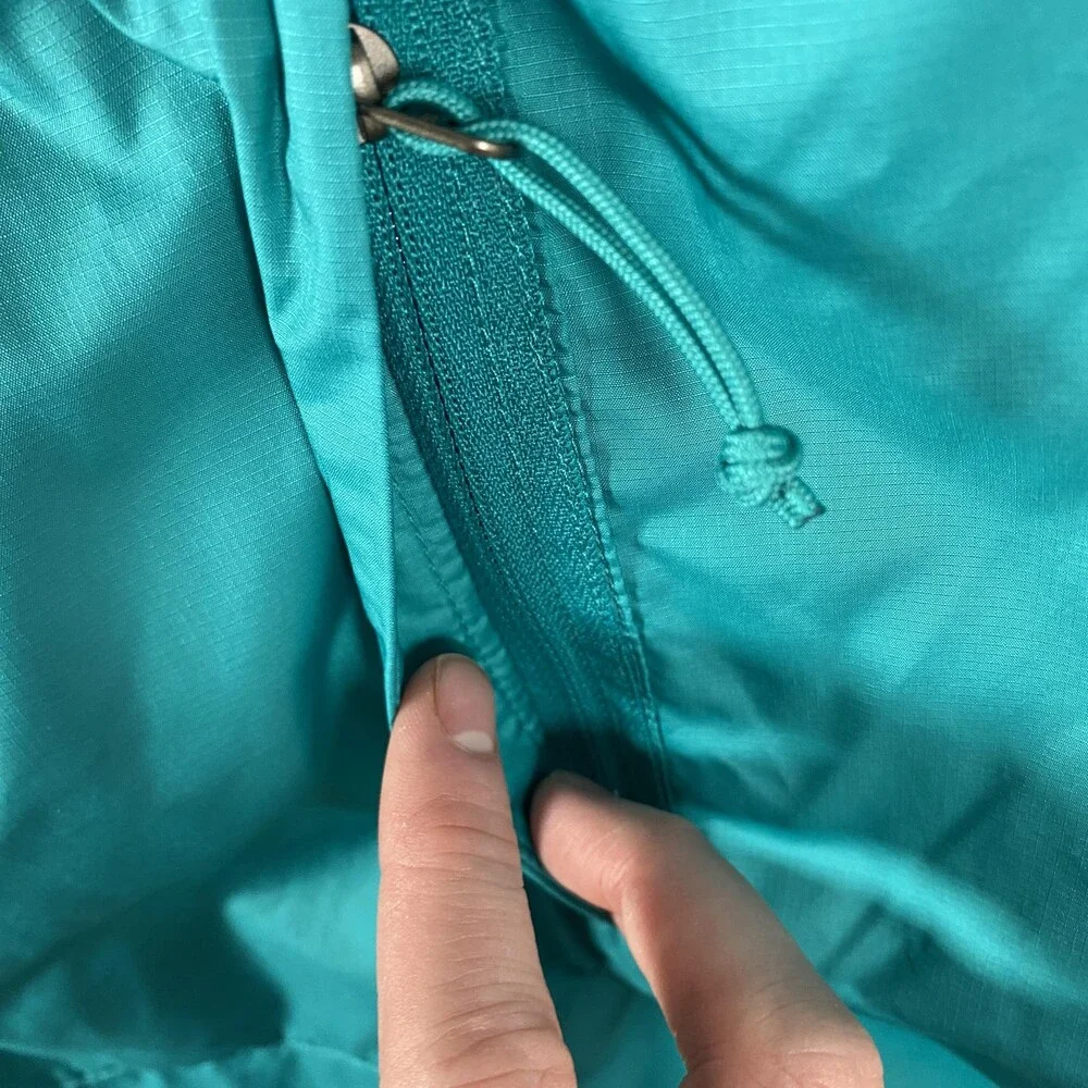 The North Face Windwall Jacket Mens Medium Teal Hooded 1/4 Zip Anorak Pullover